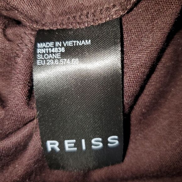REISS Sloane Wool Long Sleeve Knit Maxi Dress Brown Small - Picture 12 of 14